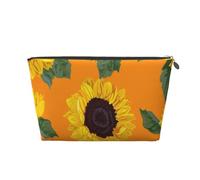 Modello senza cuciture del girasole, Borsa da toilette Borsa per trucco Borsa per cosmetici Borsa da toilette da viaggio portatile