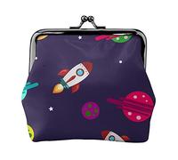 Modello senza cuciture del portamonete in pelle da donna Universo, piccolo astuccio con chiusura a chiusura a scatto Portafoglio con fibbia per regalo ragazza