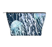 Modello senza cuciture delle meduse dell'acquerello, Borsa da toilette Borsa per trucco Borsa per cosmetici Borsa da toilette da viaggio portatile