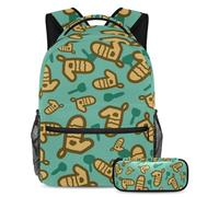Modello senza cuciture per fare una dichiarazione con questo set di 2 zaini alla moda per ragazzi ragazze adolescenti, Multicolore#01, B:29.4x20x40cm P:19x7.5x3.8cm, Zaini Daypack