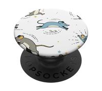 Modello senza cuciture sveglio dei topi danzanti per la scuola PopSockets PopGrip Adesivo