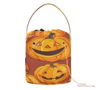 Modello senza soluzione di continuità con zucche Crochet Storage Filato Borse per uncinetto Borse di Immagazzinaggio Portatile per Kit di Lavoro a Maglia Accessori per Uncinetto