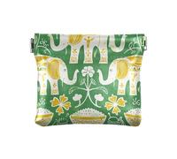 Modello simmetrico a tema tailandese piccolo portamonete in pelle impermeabile porta carte organizzatori di denaro per le donne