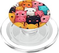 Modello simpatico gattino amante dei gattini Kawaii Doodle PopSockets PopGrip per MagSafe