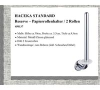 Modello " STANDARD " Set Carta Ricambio Porta Carta Igienica Metallo Cromato