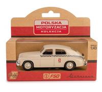 Modello storico dell'auto PRL Warszawa M20 taxi sabbia