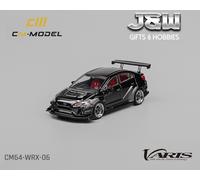Modello Subaru WRX Varis WideBody 2.0 Cromo Nero Con Set Di Ruote Extra 1/64