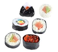 Modello Sushi Artificiale Giapponese 6 Pezzi in Pvc | Oggetti di Scena Fotografici, Riutilizzabile e Leggero, Facile da Trasportare per Festa