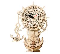 Modello Temporale 3D Per La Costruzione Del Legno - Progetto Puzzle Di Legname Ad Incastro, Set Per Orologi Da Tavolo, Creazione Di Design Vintage Da Bucaniere, Hobby Di Ingegneria Fai-da, Giocatto