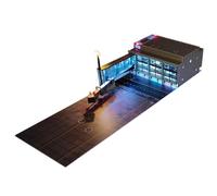 Modello terminale aeroportuale in scala 1:200 con illuminazione a LED | Terminale per passeggeri modulare con pannello frontale, diorama aeronautico (senza ponte passeggero)