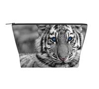 Modello tigre bianca, Borsa da toilette Borsa per trucco Borsa per cosmetici Borsa da toilette da viaggio portatile