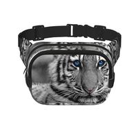 Modello tigre bianca, Marsupio quadrato a doppio strato, borsa da viaggio, marsupio casual