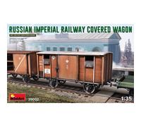 Modello Treno Wagon Coperto Russian Imperial Railway Miniart 1/35, Tra