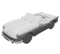 Modello Triumph Spitfire 1962 Auto Sportiva Britannica Replica Stampata