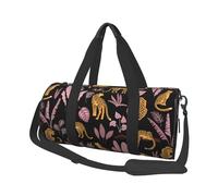 Modello tropicale leopardo, Borsone da viaggio di grande capacità Borsa rotonda Borsa da viaggio sportiva Borsa da viaggio Borsa da fitness