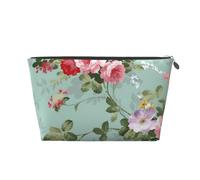 Modello vintage elegante con rose rosa rosse, Borsa da toilette Borsa per trucco Borsa per cosmetici Borsa da toilette da viaggio portatile