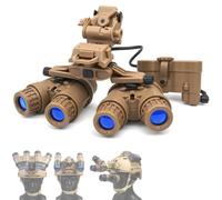 Modello Visione Notturna Quad Tube NVG GPNVG18 Con Supporto L4G24 | Scatola Batteria E Cavo for Prop Espositivo Non Funzionante, Accessorio Cosplay Foto Collezione Equipaggiamento