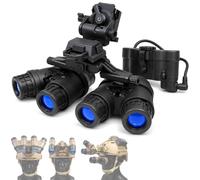 Modello Visione Notturna Quad Tube NVG GPNVG18 Con Supporto L4G24 | Scatola Batteria E Cavo for Prop Espositivo Non Funzionante, Accessorio Cosplay Foto Collezione Equipaggiamento