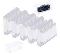 Modello Visualizzazione dell'auto Custodia 100pcs 1.6x3.2x1.2 in Scatola acrilica Custodia a Prova di Polvere Trasparente PVC Visualizzazione del Modello Resistente all'impatto per Oggetti da collez