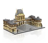 Modelock Architettura - Mini set di mattoncini da costruzione Louvre, Museo del Louvre di Parigi, mini mattoncini da costruzione, kit di modellini architettonici famosi in tutto il mondo, giocattolo
