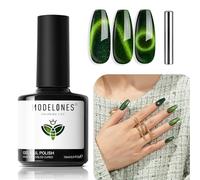 MODELONES Smalto UV Cat Eye 15 ML con magnete, Cat Eye Uv Gel, smalto gel glitterato Soak Off Reflective Gel Magnetic Nail Polish per donne e ragazze