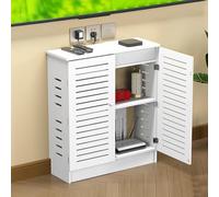 Modem box per router WiFi con design ventilato per casa e ufficio, elegante soluzione per la gestione dei cavi nizer moderna