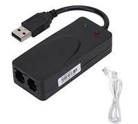 Modem fax esterno USB 2.0 a doppio porto da 56 K, modem fax plug and play per 10/8/7/XP, modem dati/fax a 56 Kbps con porta RJ11 per l’invio e la ricezione di fax e per la