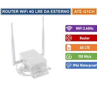 MODEM ROUTER WIRELESS 4G LTE 2.4GHZ 150MBPS 2 ANTENNE DA ESTERNO IP66 WATERPROOF