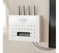 Modem Wifi, Porta Modem, Scatola Porta Cavi per Nascondere le Prese e il Router e Mettere in Ordine i Suoi Cavi(30x7x22cm,White)