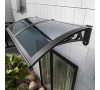 Moden Polycabonate Doo Canopy - ain & UV Potection Tenda da sole fo Poch, Teace, Gaden - Elegante Outdoo Shelte fo Home Entyway