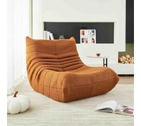 MODENVIE Moderno pouf in stile Togo, divano ergonomico da pavimento, con memory foam, comodo divano in stile cloud, per soggiorno e giochi, senza montaggio, arancione