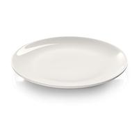 Modermo Piatto Piano in Porcellana, Diametro Ø 30 cm, linea Prima, Bianco, Elegante, Senza Bordo, Piatto per Colazione, Pranzo e Cena, Porcellana di Alta Qualità, Lavabile in Lavastoviglie