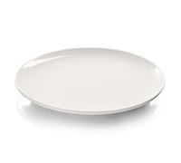 Modermo Piatto Piano in Porcellana, Diametro Ø 35 cm, linea Prima, Bianco, Elegante, Senza Bordo, Piatto per Colazione, Pranzo e Cena, Porcellana di Alta Qualità, Lavabile in Lavastoviglie