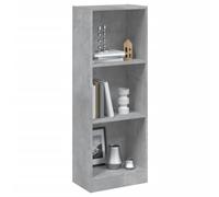 Modern 3-Tier Bookshelf in Cement Gray 40x24x109 cm - Engineered Wood Storage Shelf for Living Room Office Spacious Open Shelves for Books, Decor, Collectibles Easy Assembly & Minimalist Design