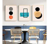 Modern Abstract Line Drawing Pictures Geometric Wall Art Canvas Poster Minimalist Painting Prints For Living Room Home Decor (50x70cm/19.7"x27,6")x3 Frameless