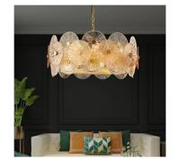 Modern American Gold Dining Room Glass Chandelier Ceiling Hanging Lighting