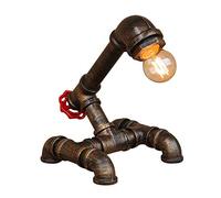 Modern American Retro Creative Desk Lamp Vintage Style Industrial Embroidery Personality Empty Water Pipe Table Lamp In Shape Of Running Man For Restaurant Bar Coffee Shop 1 Light Button Switch