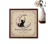 Modern Background Banner, Calming Cat Moon Pattern, Indoor Cloth Decoration with Soft Fabric, Wall Hanging Accessory with Stylish Design, Supplies for Living Room Bedroom Dining Room Party