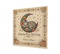Modern Background Banner, Calming Cat Moon Pattern, Indoor Cloth Decoration with Soft Fabric, Wall Hanging Accessory with Stylish Design, Supplies for Living Room Bedroom Dining Room Party