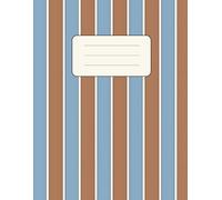 Modern Beige Stripes Notebook - 8.5x11 in, 100 lined pages: Neutral Aesthetic Journal for Productivity