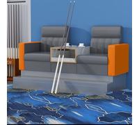 Modern Billiard Spectator Lounge, Wide Comfort Sofa with High-Resilience Sponge & Reinforced Frame, Stylish Seating for Commercial Club(D)