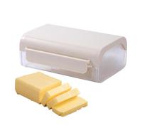 Modern Butter Dish with Cutter - Freshness Lock Lid System, Multi Functional Cheese and Tray, Compact Space Saving Design, Easy Clean Construction | Farmhouse Kitchen Storage, Ristorante Service Use