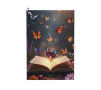 Modern Butterfly and Book Print No.406 - Asciugamani da golf per uomo e donna, 61 x 40 cm, alla moda, assorbente, ad asciugatura rapida, accessori per la pulizia della palla e borsa da club, con