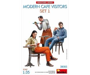 Modern Cafe Visitors Set 1maquette Diorama 1 MiniArt 3