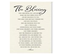 Modern Christian Scripture Art - Featuring "The Blessing" in Elegant Typography - Gallery-Quality Canvas or Wood Poster for Contemporary Home or Church Office Decor(Unframed,12x18inch(30x45cm))