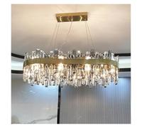 Modern Circular Ring K9 Crystal Chandelier Creative Living Room Bedroom Light Luxury High-end Dining Chandelier