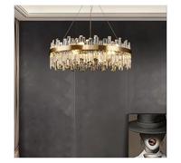 Modern Circular Ring K9 Crystal Chandelier Creative Living Room Bedroom Light Luxury High-end Dining Chandelier