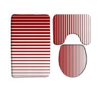 Modern Classic Vertical Stripes Ombre Boho Minimalist Geometric Set Di Tappetini Da Bagno 3 Pezzi Lavabile Tappeto Con Profilo A U Resistente Tappetino Da Bagno Per Doccia Toeletta La Casa