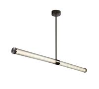 Modern copper glass pendant light restaurant decoration ceiling long black luxurious glossy pendant light