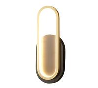 Modern Copper Wall Sconces, Gold Living Room Lamp, Creative Oval Mounted Light, Stylish Lighting Fixtures for Club Kitchen Island Barn Aisle Bedroom Bedside